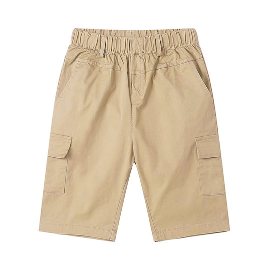 Boys Cotton Cropped Casual Shorts