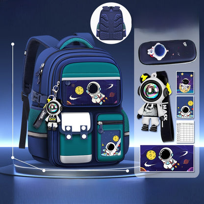 Boys Ergonomic School Backpack with Spine Protection