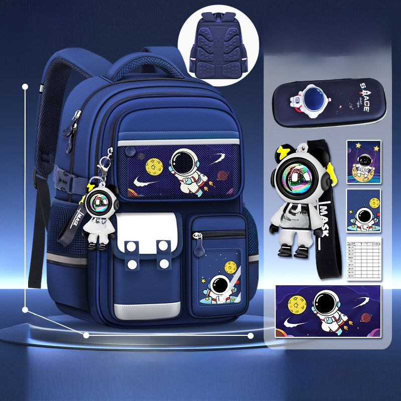 Boys Ergonomic School Backpack with Spine Protection