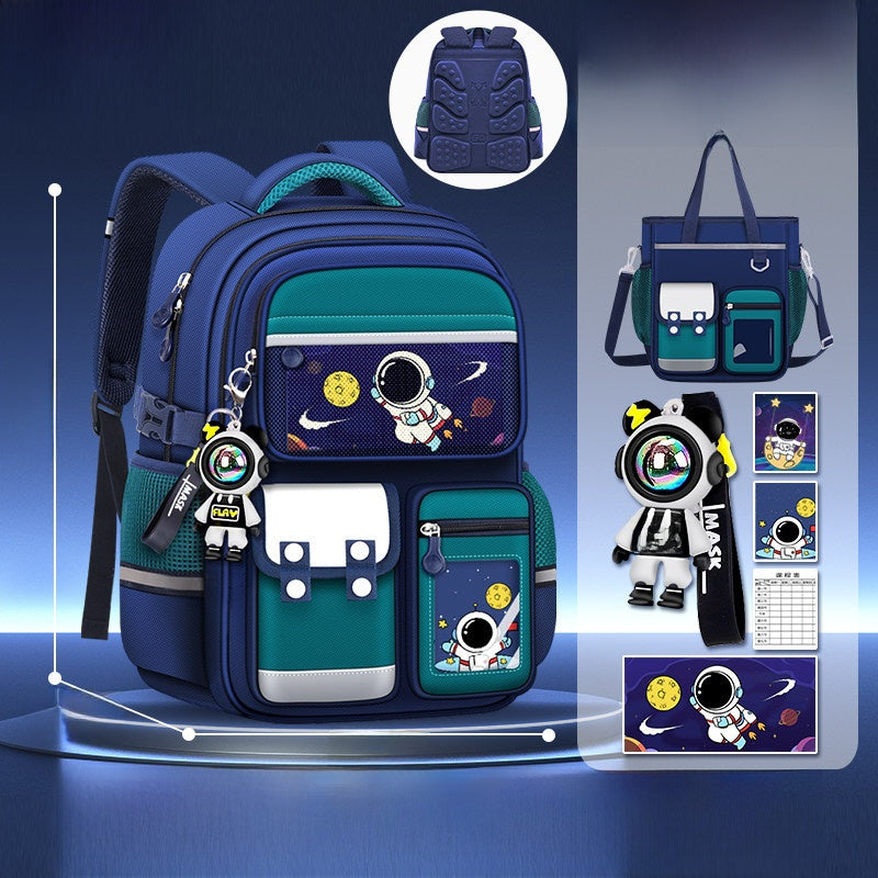 Boys Ergonomic School Backpack with Spine Protection