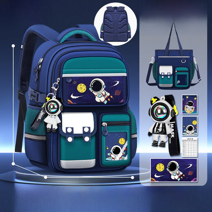 Boys Ergonomic School Backpack with Spine Protection