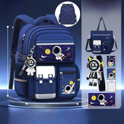 Boys Ergonomic School Backpack with Spine Protection