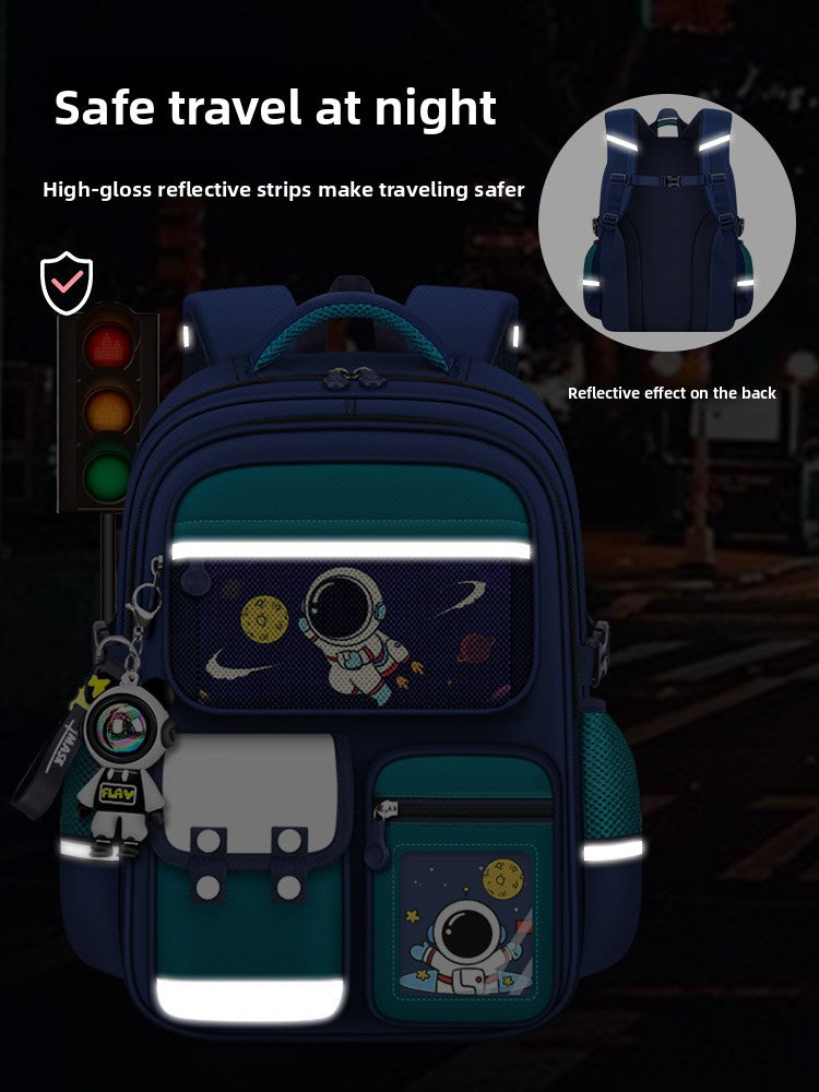Boys Ergonomic School Backpack with Spine Protection