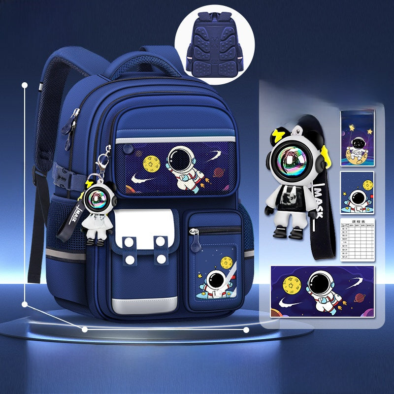 Boys Ergonomic School Backpack with Spine Protection