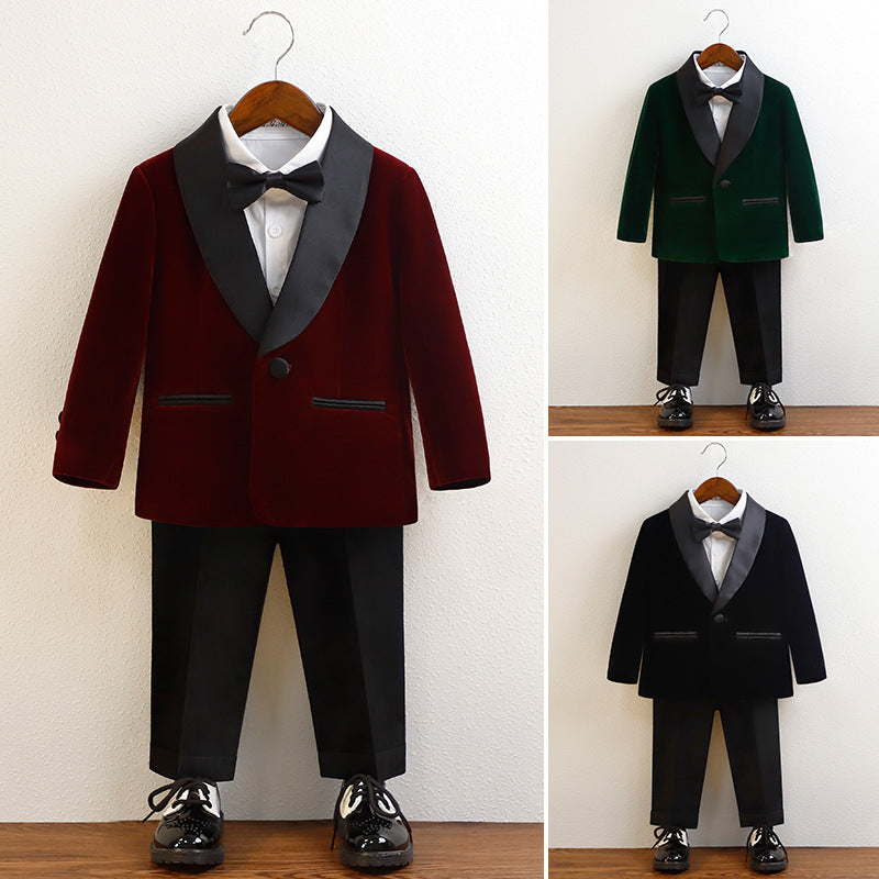Boys Formal Suit Set with Bow Tie