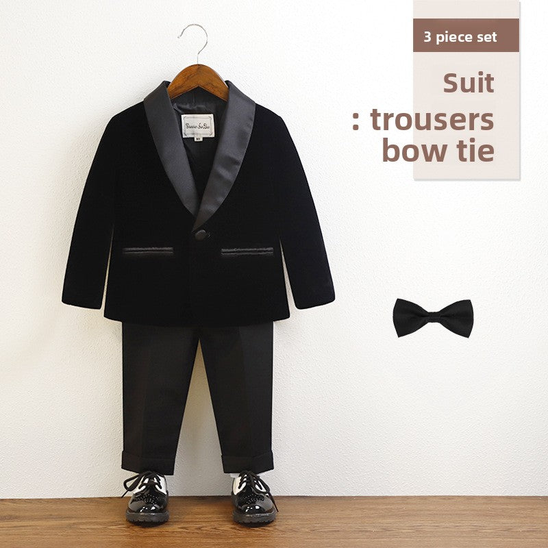 Boys Formal Suit Set with Bow Tie
