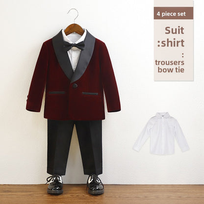 Boys Formal Suit Set with Bow Tie