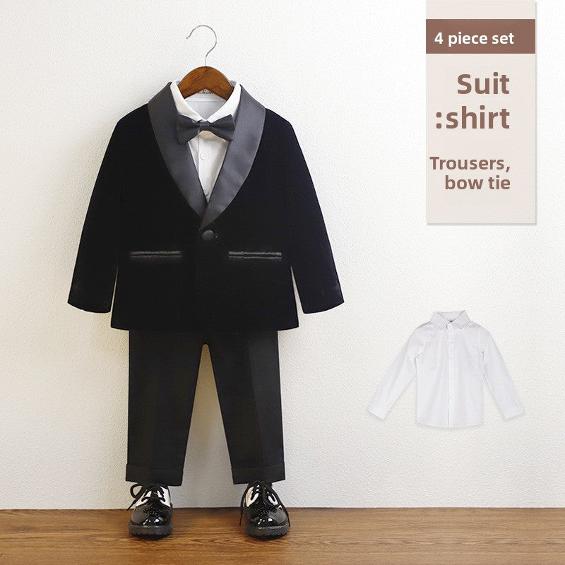 Boys Formal Suit Set with Bow Tie