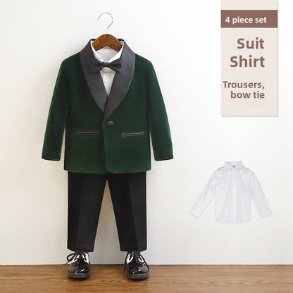 Boys Formal Suit Set with Bow Tie
