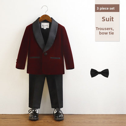Boys Formal Suit Set with Bow Tie
