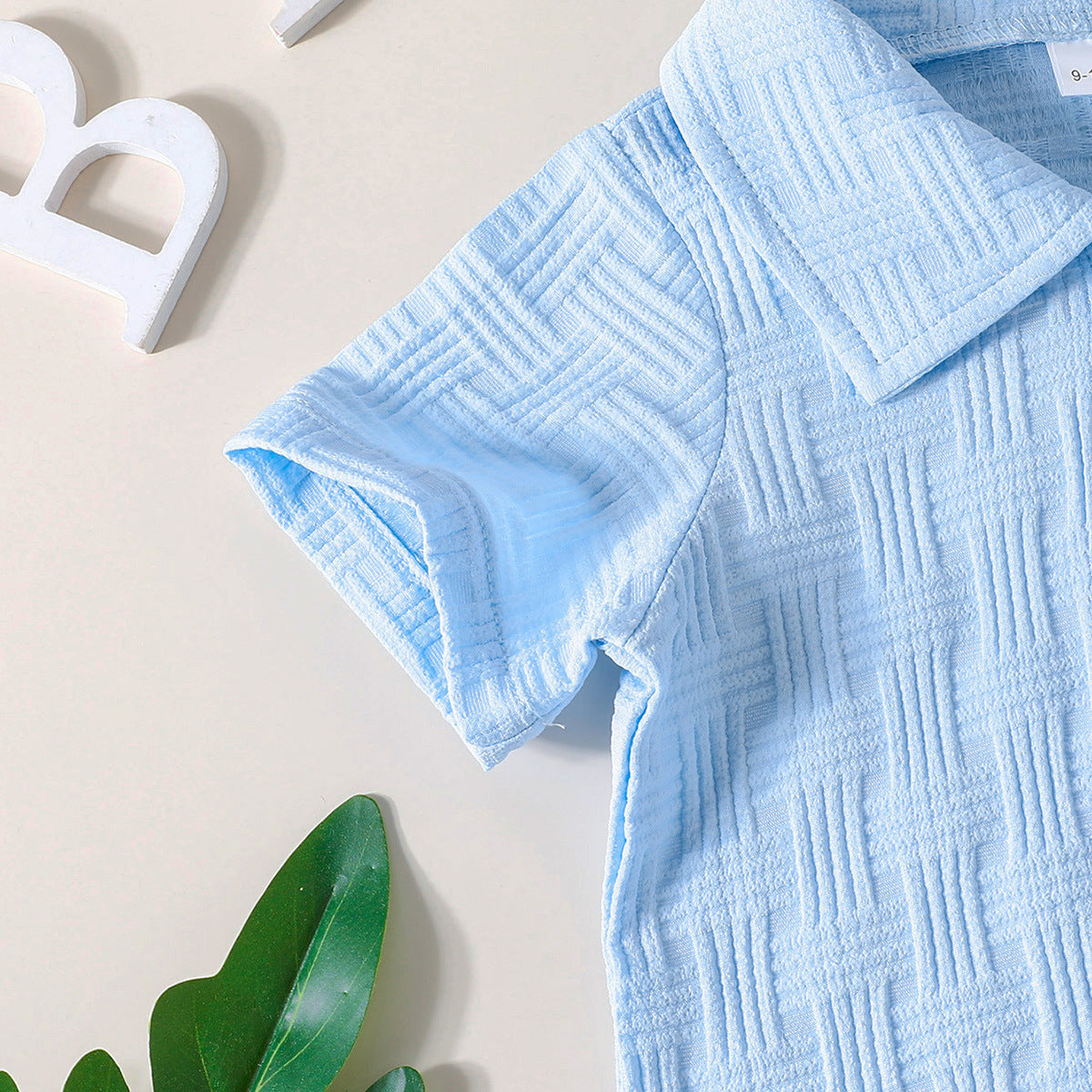 Boys Jacquard Polo Shirt and Shorts Set