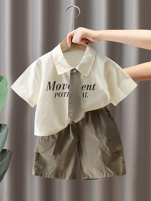 Boys Preppy Summer Shorts Set