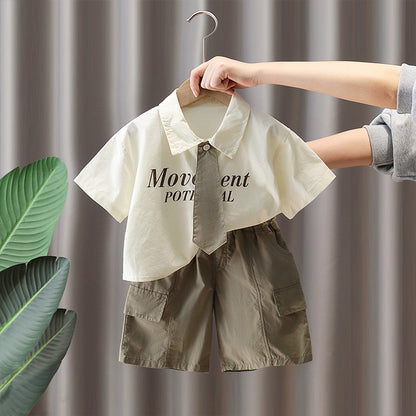 Boys Preppy Summer Shorts Set