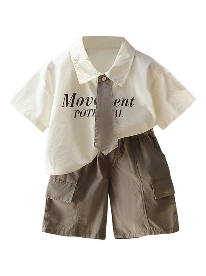 Boys Preppy Summer Shorts Set