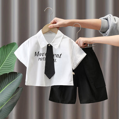 Boys Preppy Summer Shorts Set
