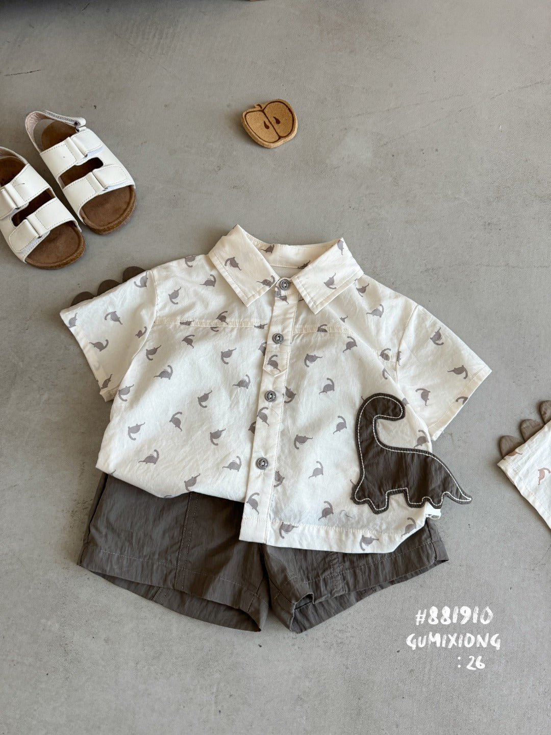Boys Print Shirt and Shorts Set