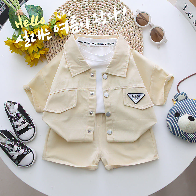 Boys Short Sleeve Shirt and Pants Set
