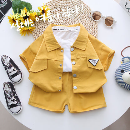 Boys Short Sleeve Shirt and Pants Set