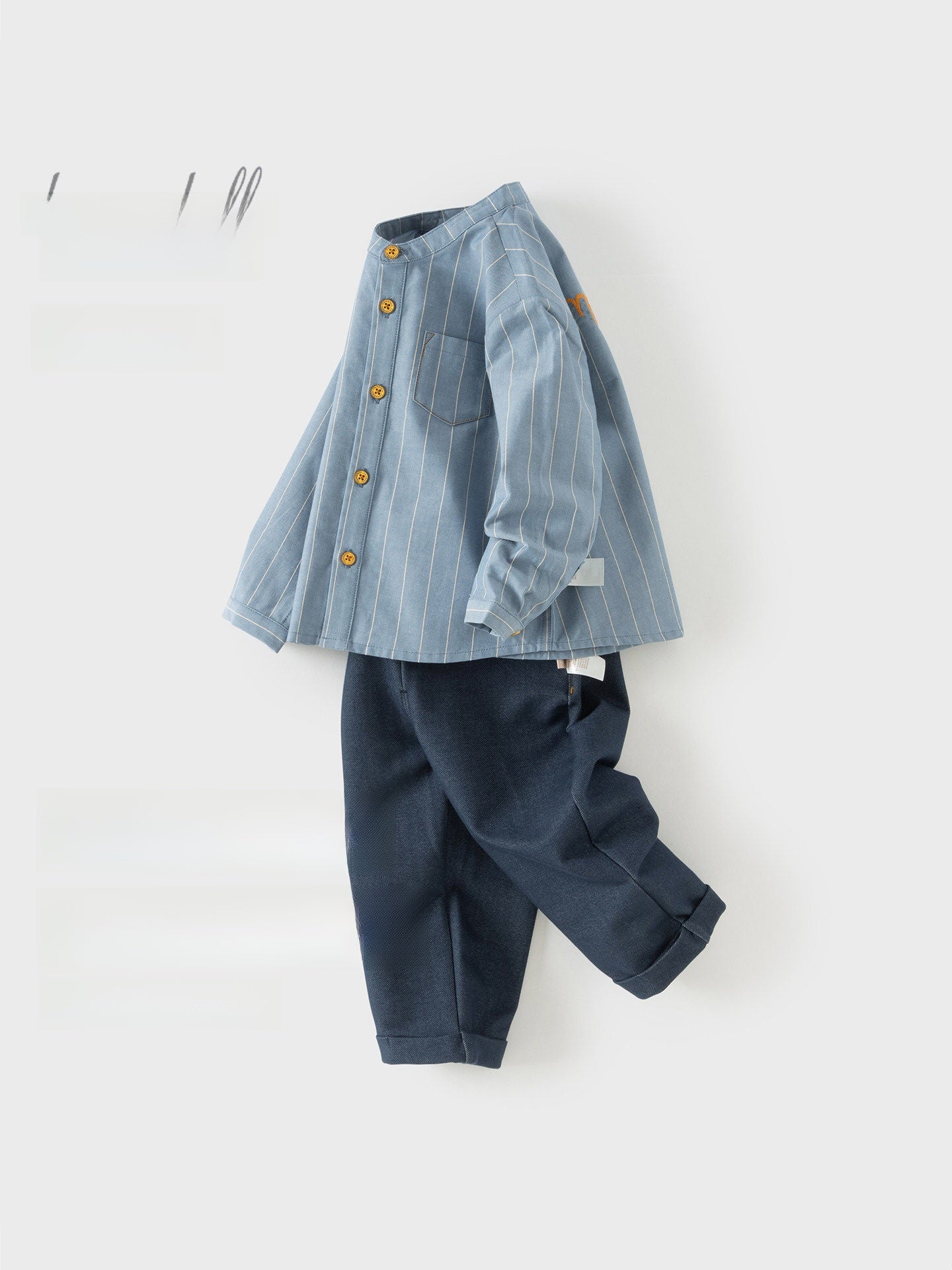 Boys Striped Shirt and Pants Set