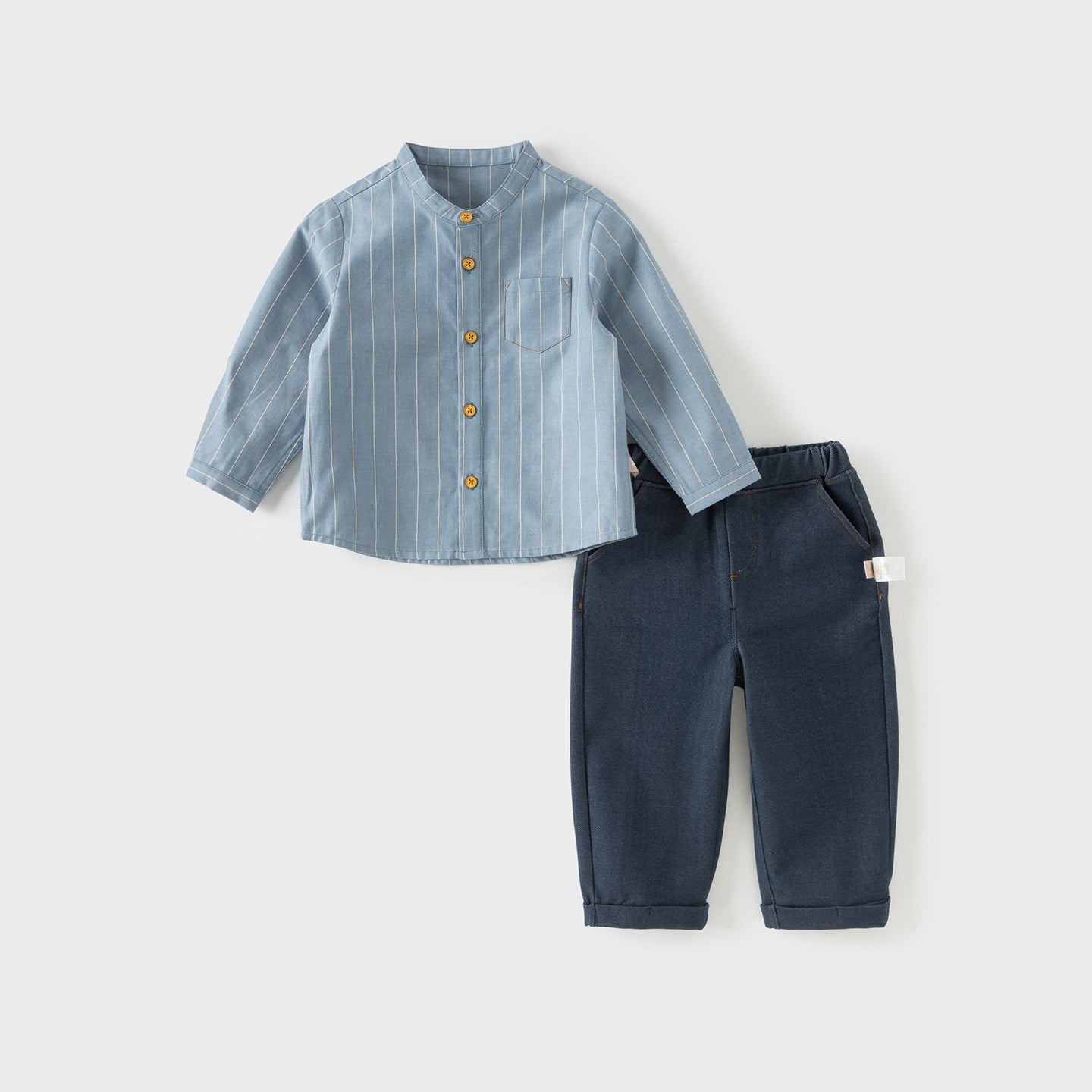 Boys Striped Shirt and Pants Set