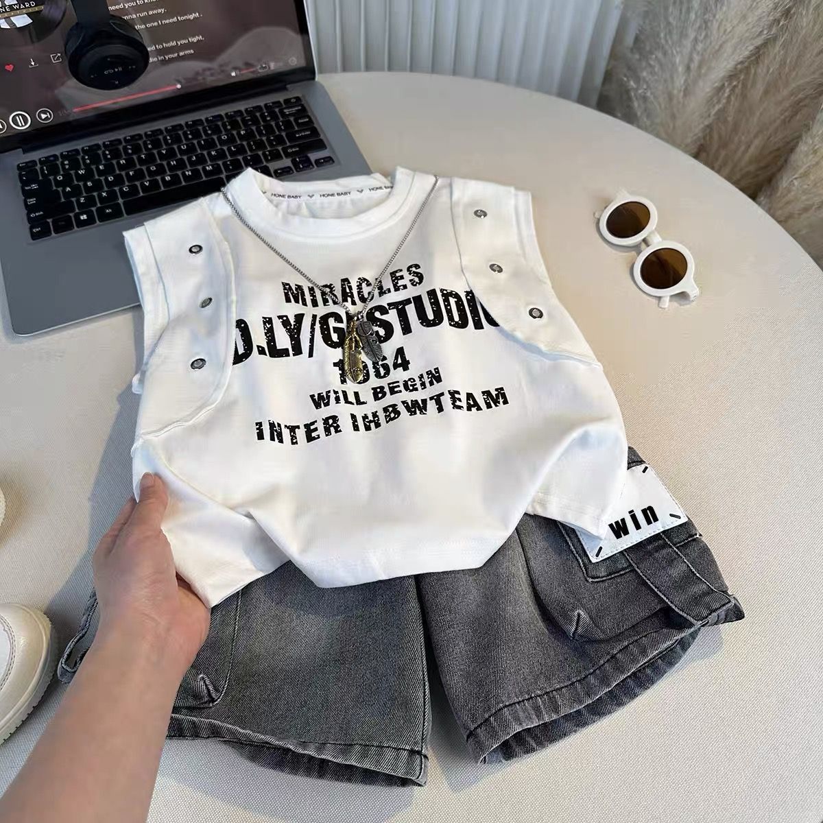 Boys Summer Corduroy Outfit
