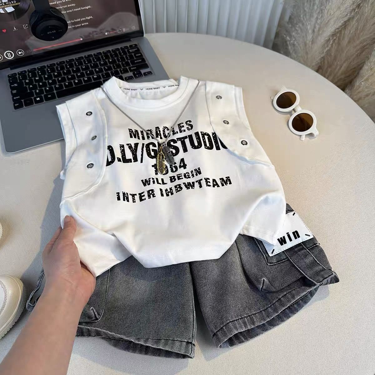 Boys Summer Corduroy Outfit