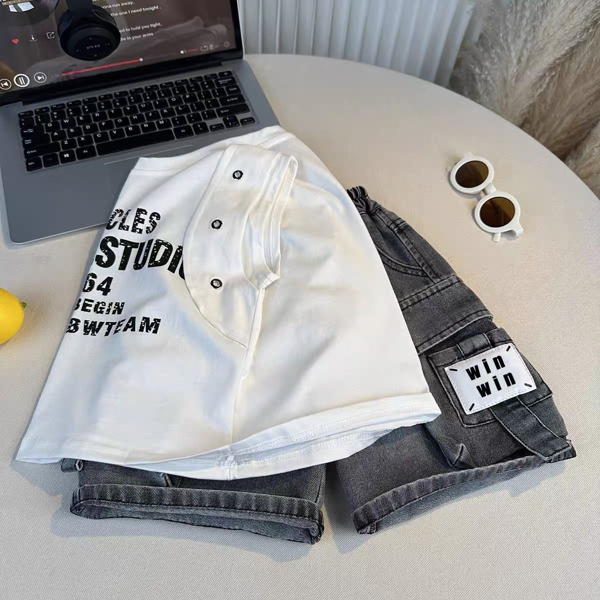 Boys Summer Corduroy Outfit