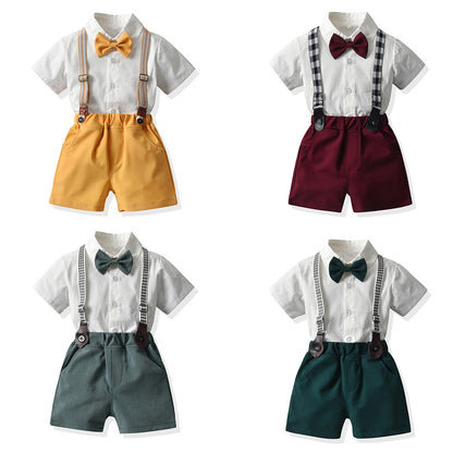 Boys Summer Short Sleeve Shirt and Shorts Set