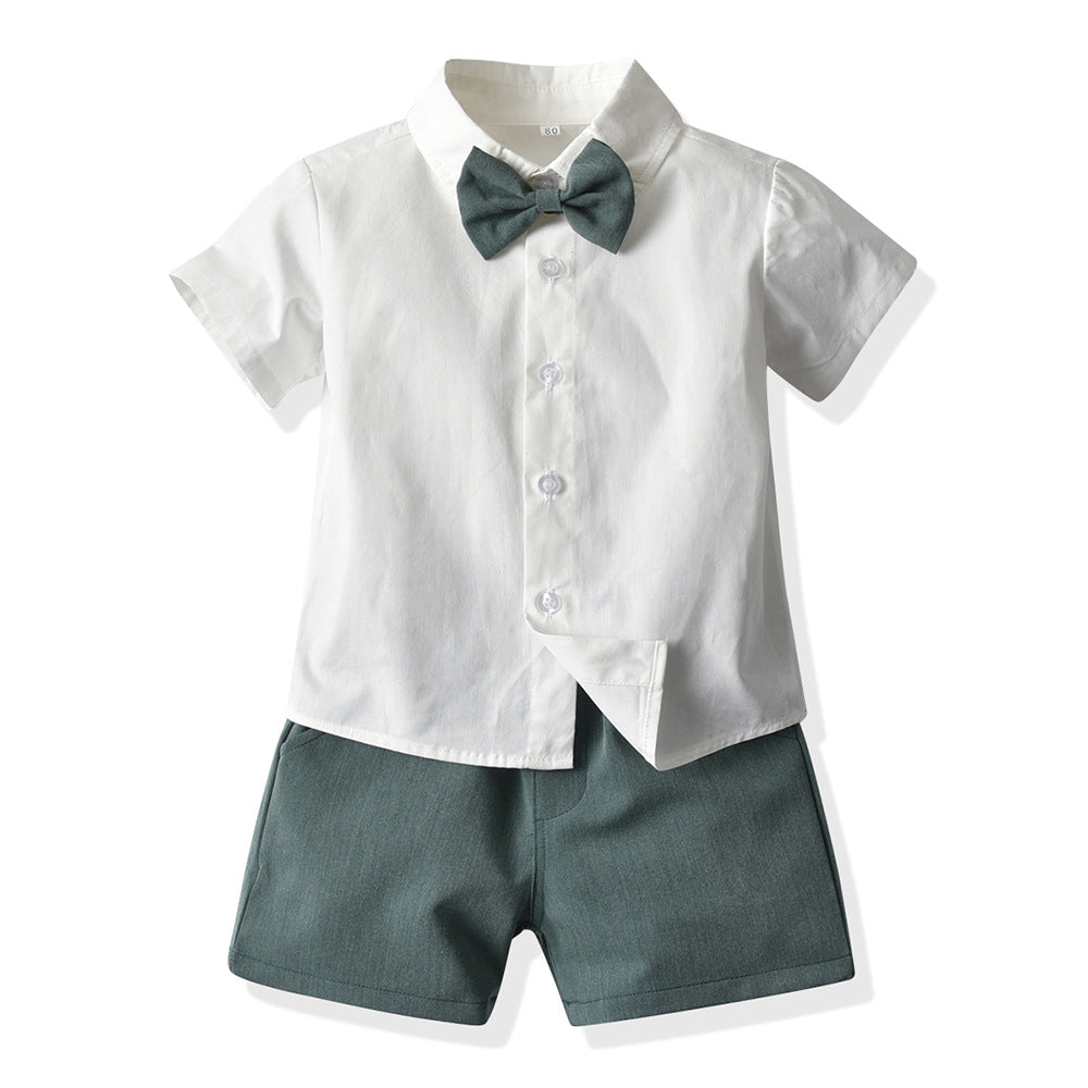 Boys Summer Short Sleeve Shirt and Shorts Set