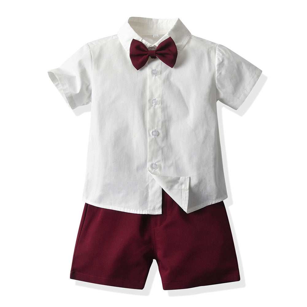 Boys Summer Short Sleeve Shirt and Shorts Set