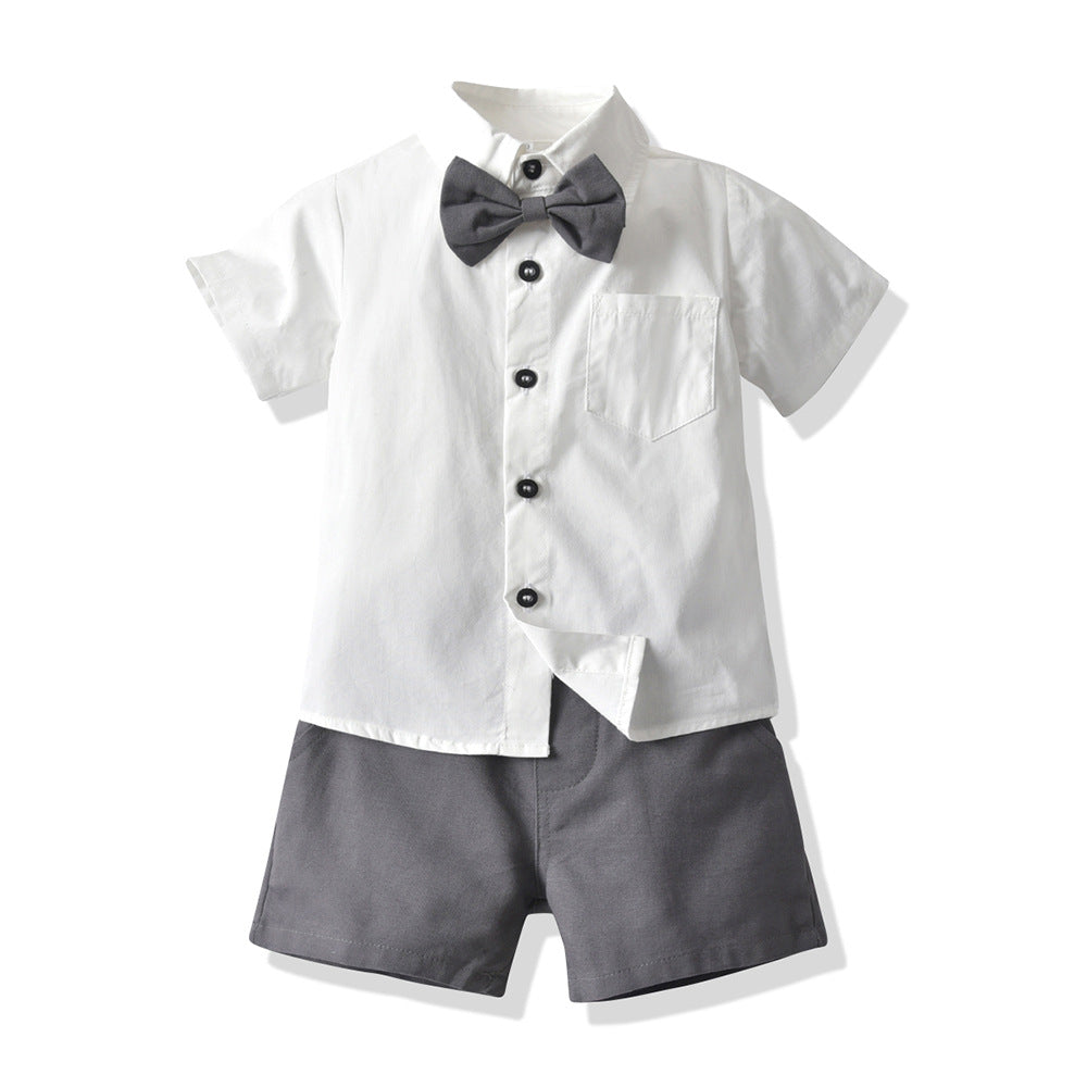 Boys Summer Short Sleeve Shirt and Shorts Set