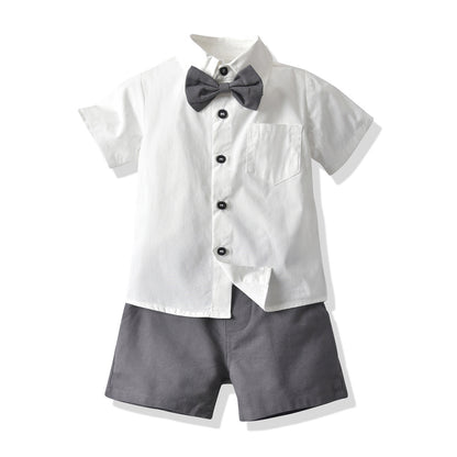 Boys Summer Short Sleeve Shirt and Shorts Set