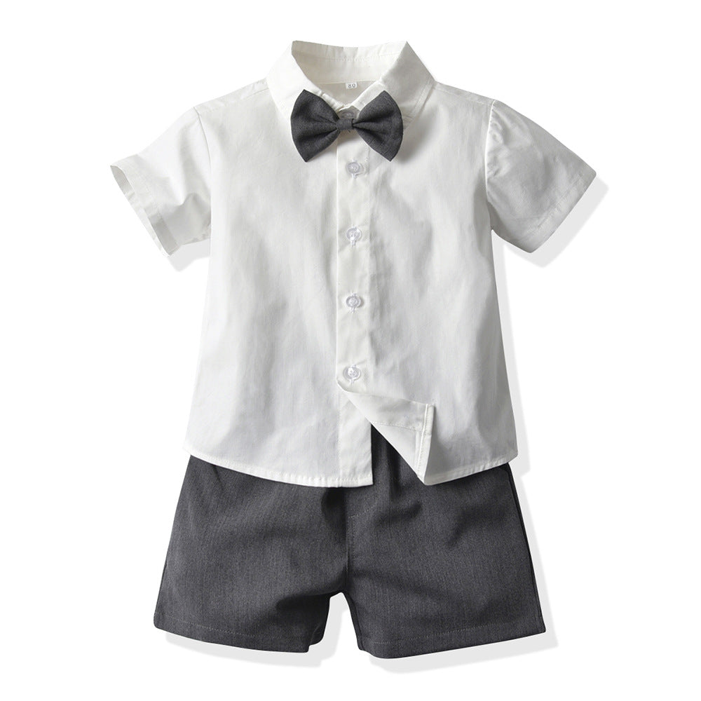 Boys Summer Short Sleeve Shirt and Shorts Set
