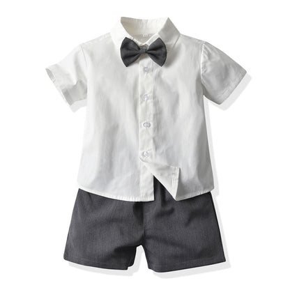 Boys Summer Short Sleeve Shirt and Shorts Set