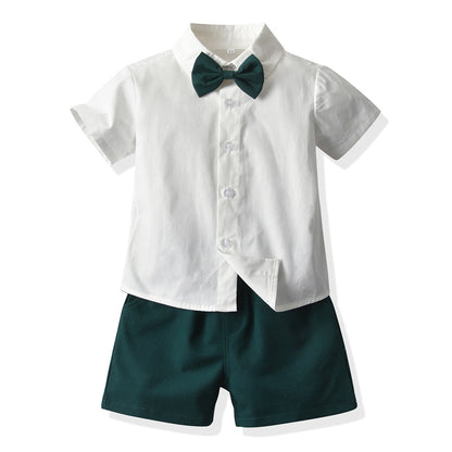 Boys Summer Short Sleeve Shirt and Shorts Set
