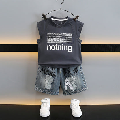 Boys Summer Vest Shorts Set