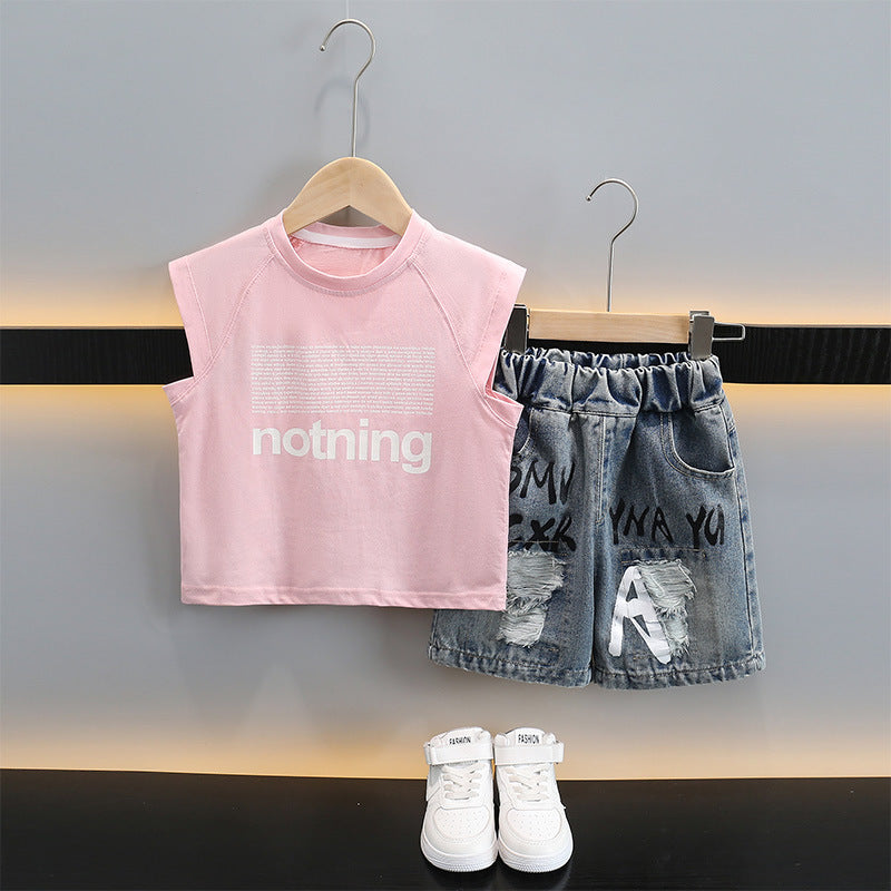 Boys Summer Vest Shorts Set