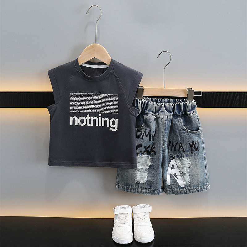 Boys Summer Vest Shorts Set