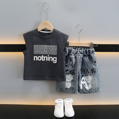 Boys Summer Vest Shorts Set