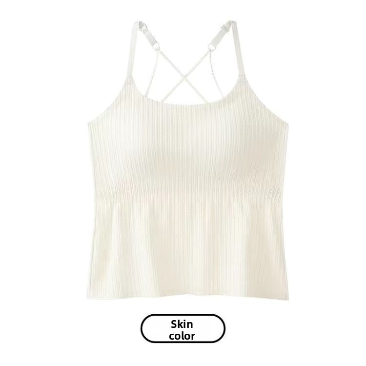 Bra one-piece halter top