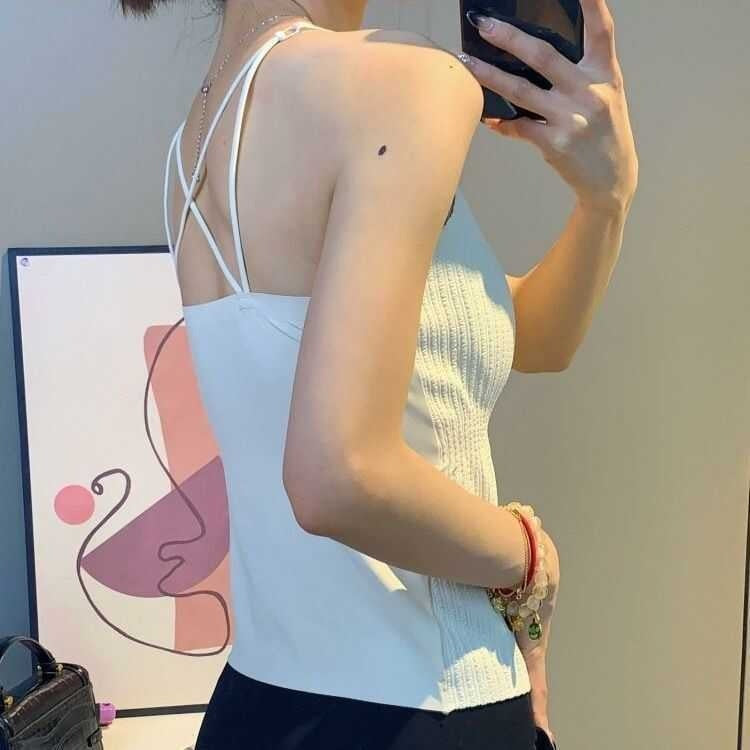 Bra one-piece halter top