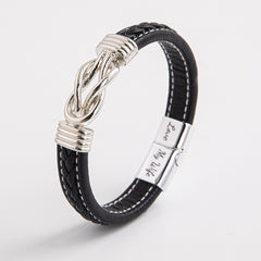 Black Leather Silver Buckle