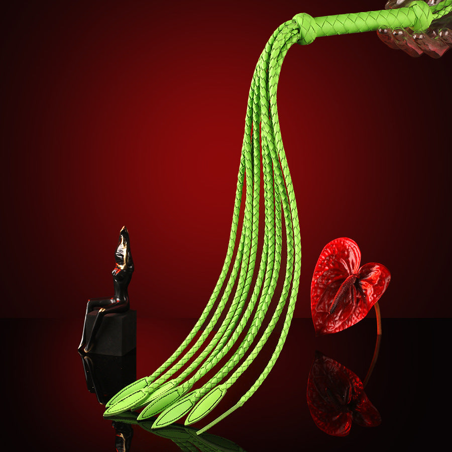 Braided Genuine Leather Whip