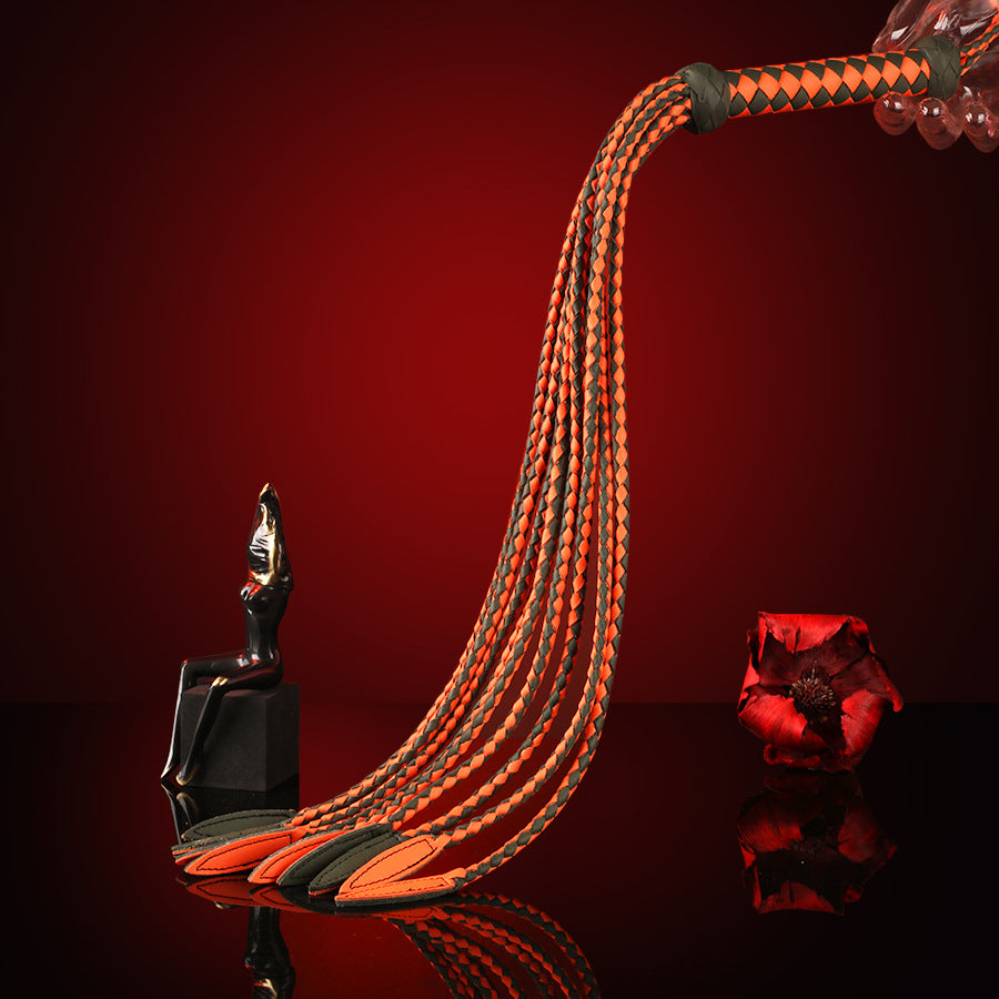 Braided Genuine Leather Whip