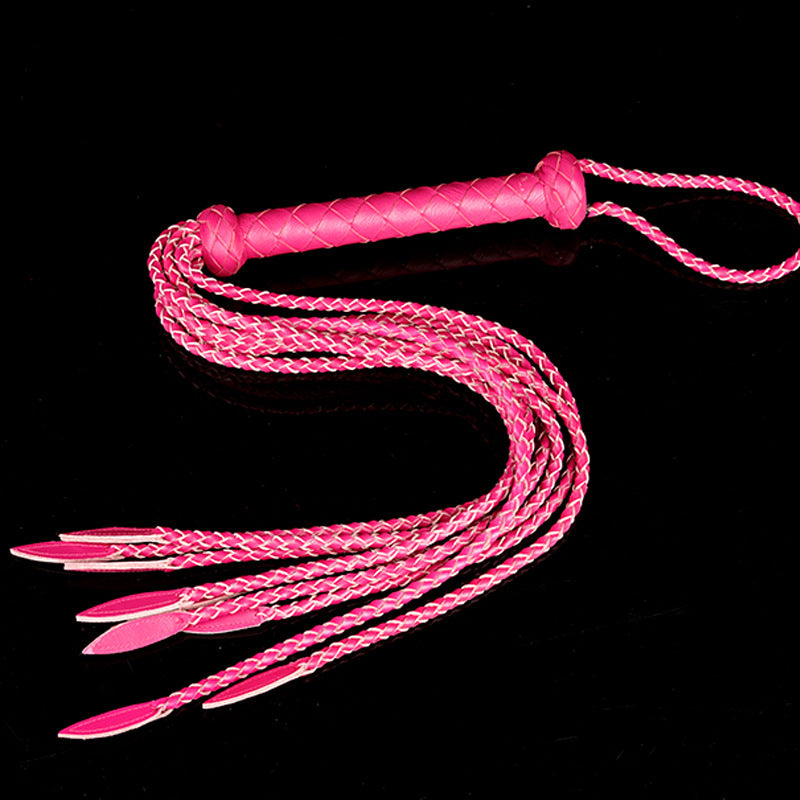 Braided Genuine Leather Whip