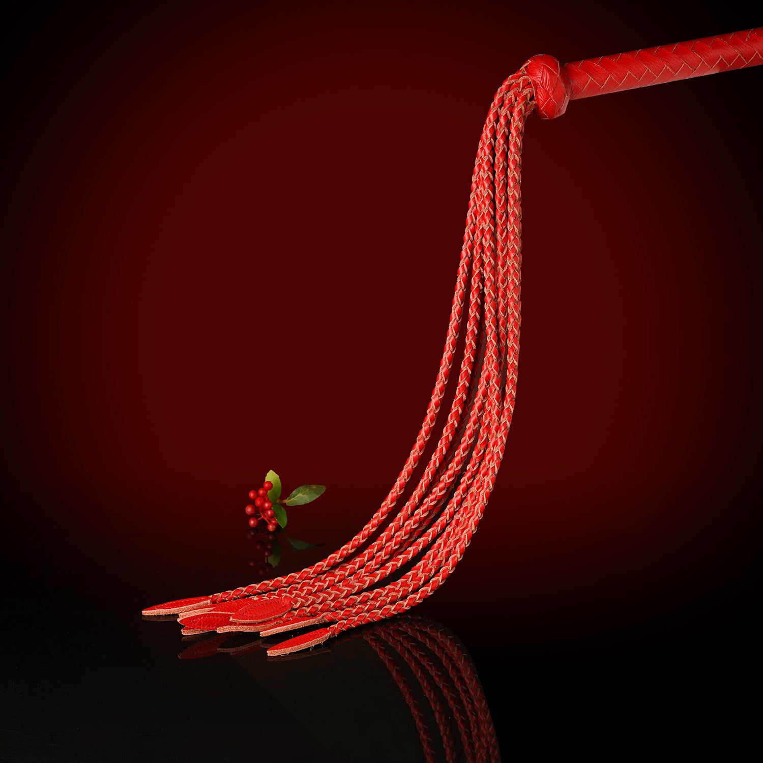 Braided Genuine Leather Whip