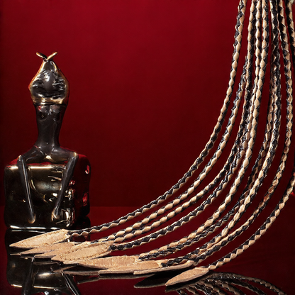 Braided Genuine Leather Whip