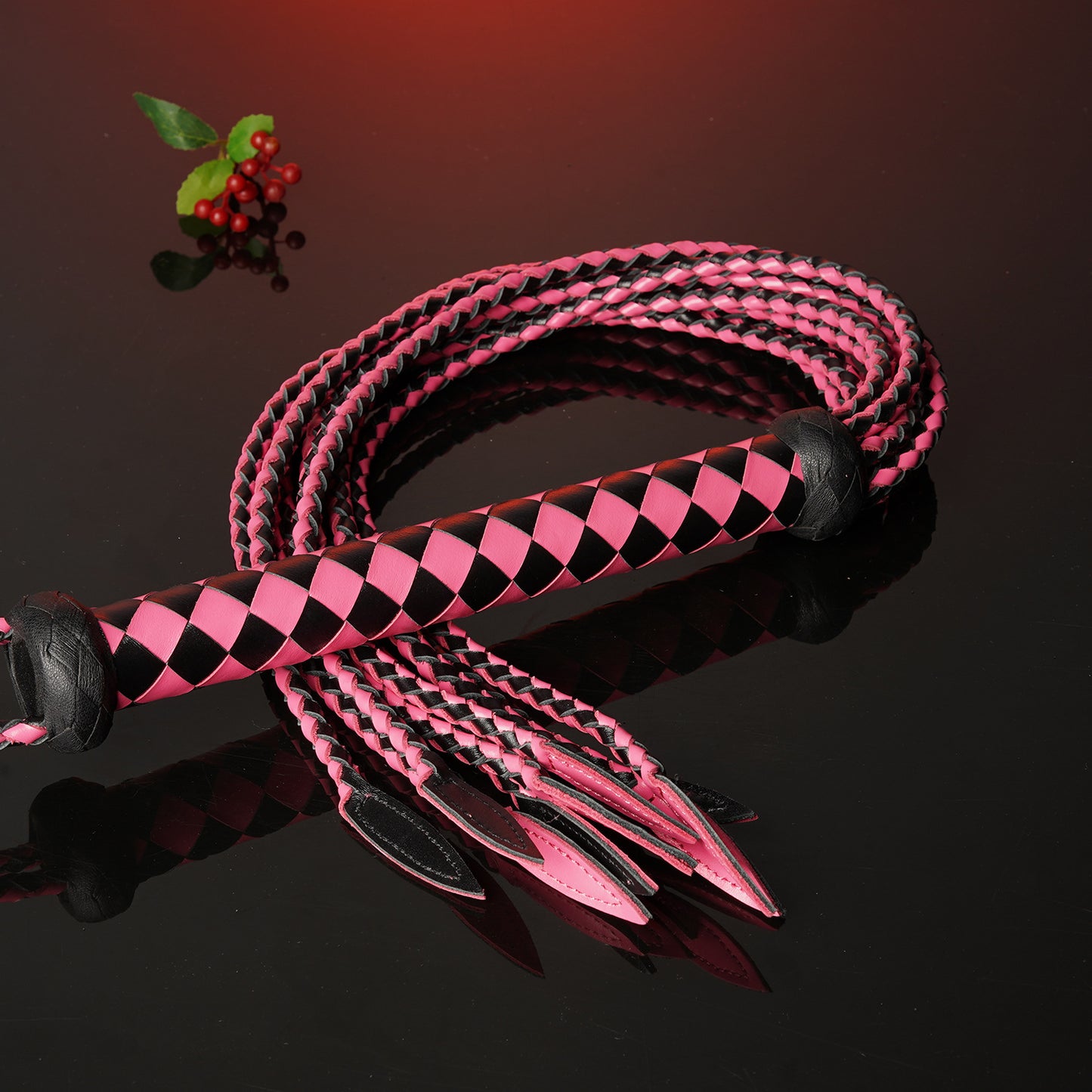 Braided Genuine Leather Whip