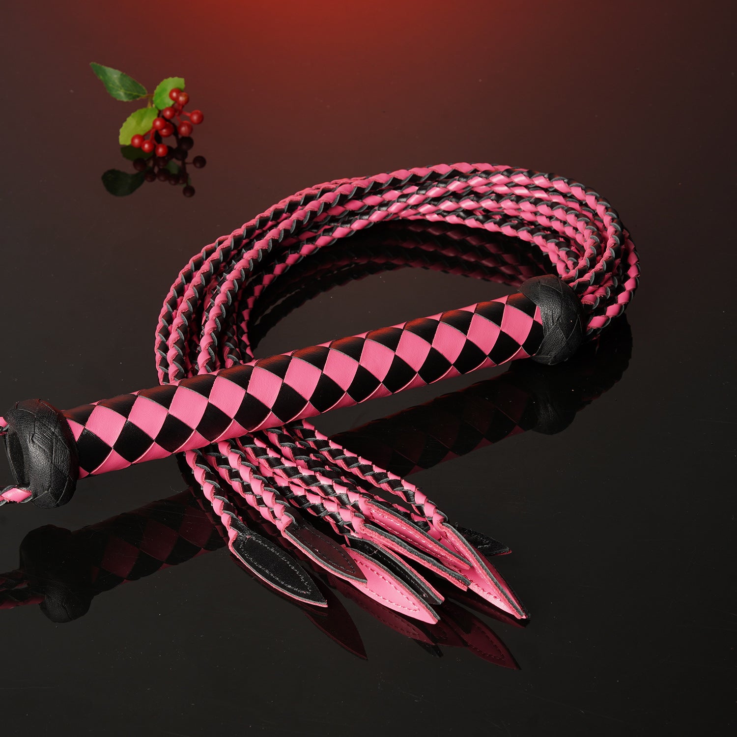 Braided Genuine Leather Whip