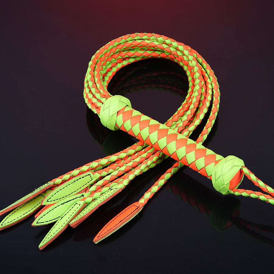 Braided Genuine Leather Whip
